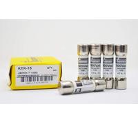 (5 Pack) Bussmann KTK-15 Fuse 892583 15 Amp 600 Volt Fast Acting Fuse Melamine Tube