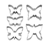 5-Pack Butterfly Cookie Molds, Stainless Steel Baking Molds, Fondant Cutting Molds, Fondant Printing Molds, Baking Cake Molds
