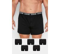 5 Pack Button Up Loose Fit Boxers BadRhino Black 7-8XL