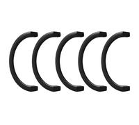 5 Pack Cabinet Pull Semi-Circular Drawer Handles and Knobs Hardware for Kitchen and Bathroom Cupboard, Closet Door Edge Finger Pulls Aluminum Alloy Furniture Handle