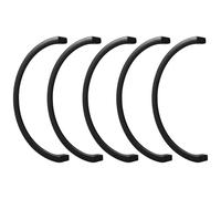 5 Pack Cabinet Pull Semi-Circular Drawer Handles and Knobs Hardware for Kitchen and Bathroom Cupboard, Closet Door Edge Finger Pulls Aluminum Alloy Furniture Handle