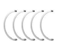 5 Pack Cabinet Pull Semi-Circular Drawer Handles and Knobs Hardware for Kitchen and Bathroom Cupboard, Closet Door Edge Finger Pulls Aluminum Alloy Furniture Handle