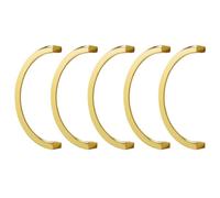 5 Pack Cabinet Pull Semi-Circular Drawer Handles and Knobs Hardware for Kitchen and Bathroom Cupboard, Closet Door Edge Finger Pulls Aluminum Alloy Furniture Handle
