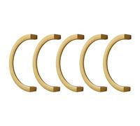 5 Pack Cabinet Pull Semi-Circular Drawer Handles and Knobs Hardware for Kitchen and Bathroom Cupboard, Closet Door Edge Finger Pulls Aluminum Alloy Furniture Handle