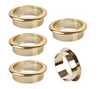 5 Pack Cable Grommets,25mm (1 Inch) Gold ABS Desk Cable Hole Covers,Wire Organiser for Office Desktops