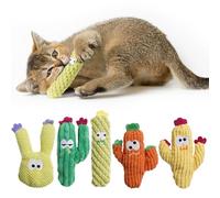 5 Pack Cactus Catnip Toys, 100% Pure Organic Catnip Filled Toys for Indoor Cats, Interactive Plush Chew Fun Without Cotton, Teething Soft Pet Toys for Kittens Kitty