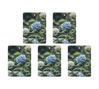 5-pack Car Aromatherapy Tablets Hydrangea Hibiscus Iris Bird Printed Air Fresheners Pendant Car Deodorant Decorative Accessories Quickly Eliminate Car Odors