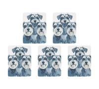 5-pack Car Aromatherapy Tablets Three Small Dogs Printed Air Fresheners Pendant Car Deodorant Decorative Accessories Quickly Eliminate Car Odors