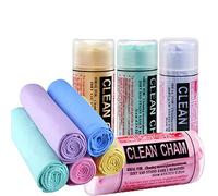 5 Pack Car Care Chamois Cloth Professional Chamois Leather Car Wash Drying Cleaning Valeting Shammy Cloth, Super Soft & Absorbent, Safe on All Paintwork