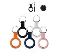 (5 Pack) Case for MiLi MiTag Smart Tag - Durable, Eco-Friendly, Shockproof, Easy-to-Remove and Anti-Lost Design, Black & White & Orange & Blue & Pink