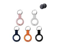 (5 Pack) Case for Reyke Smart Tag/Reyke Smart Tag Pro - Durable, Eco-Friendly Silicone, Shockproof, Easy-to-Remove and Anti-Lost Design, Black & White & Orange & Blue & Pink