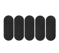 5-Pack Ceiling Fan Filters, Activated Coconut Shell Carbon Dust Collectors, 9.8x3.5 Inch Black Air Purifying Pads for Home