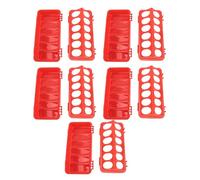 5 Pack Chicken Feeder, 12 Hole Poultry Feeder Flip-Top Food Dispenser Storage Slot Container Pigeon Quail Chick Supplies