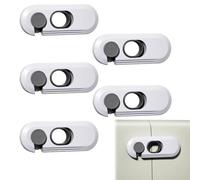 5 Pack Child Proof Refrigerator Lock, Non Punching Baby Anti Opening Child Lock,Prevent Fingers from Being Injured by Cabinet Doors