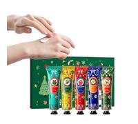 5 Pack Christmas Hand Cream Set, Deeply Hydrating & Nourishing Moisturising 5 PCS Fruit Fragrance Hand Cream for Winter Rough Dry Hands, Festival Gift Set for Women Men