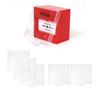 5 Pack Clear Plastic Hinged Fire Alarm Call Point Cover For Menvier Gent Kac For Apollo Fulleon Manual Buttons Transparent Protective Shield