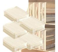 5-Pack Clear Zippered Storage Bags, Foldable Space-Saving Organiser for Loft Wardrobe, Closet, Quilts, Clothes, Sweaters, Towels Blankets