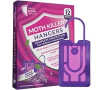 5-Pack Clothes Moth Killer Hangers for Wardrobes: Clothes Moth Killer | Contains Transfluthrin | Moth Protection for Wardrobes and Drawers | Up to 3 Months Protection per Hanger | Lavender-Scented