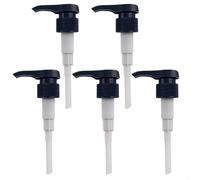 5-Pack Coffee Syrup Pump Compatible with Javy 6 fl oz Concentrate Bottles, Plastic Dispenser for Caramel Mocha Vanilla Flavors, Precise 1 Tsp Per (Black)