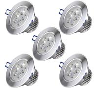 5 Pack Cold White LED Ceiling Light Led Downlights LED Ceiling Downlight Lamps Spot Recessed Down Light Led Panel Light Lamps Home Indoor Lighting [Energy Class A+]
