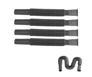 5-Pack Collapsible Grey Drain Pipes for Caravan & Motorhome - Flexible Waste Water Tubes for Kitchen & Bathroom