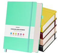5 Pack College Ruled Notebook, 312 Numbered Pages Thick Notebooks Bulk, 100gsm No Bleed Paper Hardcover Leather Journal, Lined Journal Notebook Set for Women Men School Office, A5, Multicolor