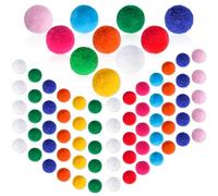 5 Pack Colorful Christmas Pom Pom Garland, 150 Balls Rainbow Felt Ball Garland Decorations Christmas Bunting Hanging Supplies for Classroom Xmas Tree Birthday Party Wall Decorations