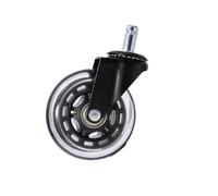 5-Pack Compatible with KAK 3-Inch Universal Silent Wheels, Office Chair Replacement Casters, 60kg Load Capacity, Soft Rubber, Safe, Furniture Hardware (10mm)