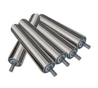 5-Pack Conveyor Rollers - Galvanized Steel Replacement for Woodworking, Boat Trailers & Factories, 1"-2.4" Diameter, 3.9"-39.4" Frame Spacing, & Reliable Tool Handling