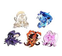5 Pack Cookies Run Kingdoms Figure Badge Cookie Action Figures Cute Brooch Characters Acryl Pin Cookies Cosplay Bag Pins