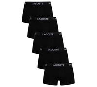 Lacoste Men's 5 Pack Cotton Stretch Trunks, Black