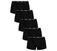 5 Pack Cotton Stretch Trunks Black XL