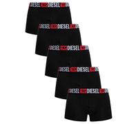 Diesel Men's 5 Pack Damien Trunks, Black/Red, XL