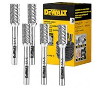 5 Pack DEWALT Tungsten Carbide Burr Size SA-5 with 1/4" Shank for Tough Metalworking (DXCBTJSA5-5)