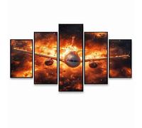 5 Pack Diamond Art Kit Adults, Airplane Paint by Numbers for Adults on Diamond, 5D DIY Full Drill Rhinestones Cross Stitch Kits, War Canvas for Painting for Room Decor Gifts for Women 5 Pack GYZH-1329