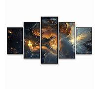 5 Pack Diamond Art Kit Adults, Angel Paint by Numbers for Adults on Diamond, 5D DIY Full Drill Rhinestones Cross Stitch Kits, Dreamy Canvas for Painting for Room Decor Gifts for Women 5 Pack GYZH-0291