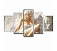 5 Pack Diamond Art Kit Adults, Angel Paint by Numbers for Adults on Diamond, 5D DIY Full Drill Rhinestones Cross Stitch Kits, Woman Canvas for Painting for Room Decor Gifts for Women 5 Pack GYZH-0371
