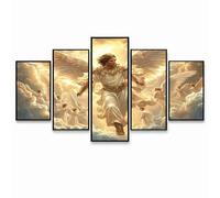 5 Pack Diamond Art Kit Adults, Angel Paint by Numbers for Adults on Diamond, 5D DIY Full Drill Rhinestones Cross Stitch Kits, Man Canvas for Painting for Room Decor Gifts for Women 5 Pack GYZH-0584