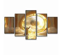 5 Pack Diamond Art Kit Adults, Earth Paint by Numbers for Adults on Diamond, 5D DIY Full Drill Rhinestones Cross Stitch Kits, Angel Canvas for Painting for Room Decor Gifts for Women 5 Pack GYZH-0614