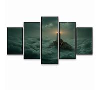 5 Pack Diamond Art Kit Adults, Lighthouse Paint by Numbers for Adults on Diamond, 5D DIY Full Drill Rhinestones Cross Stitch Kits, Cloud Canvas for Painting, Room Decor Gifts for Women 5 Pack GYZH0570