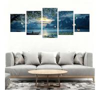 5 Pack Diamond Art Kits Adults, 5D Butterfly Lake Diamond Painting Kits for Adults, DIY Round Full Drill Crystal Art Painting Crafts Kit Embroidery Cross Stitch for Home Wall Decor 200x100cm B0-178