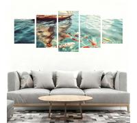 5 Pack Diamond Art Kits Adults, 5D Sea Fish Diamond Painting Kits for Adults, DIY Round Full Drill Crystal Art Painting Crafts Kit Embroidery Cross Stitch for Home Wall Decor Gifts 75x35cm B0-468