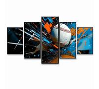 5 Pack Diamond Art Kits Adults, DIY Baseball Diamond Painting, Full Drill Coverage Rhinestone Paint by Numbers, Crystal Art Canvas Paintings Abstract for Office Home Decor (Three Sizes) PZSH-117