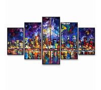 5 Pack Diamond Art Kits Adults, DIY Berlin Diamond Painting, Full Drill Coverage Rhinestone Paint by Numbers, Crystal Art Canvas Paintings Abstract for Office Bedroom Home Decor (Three Sizes) PZSH-339
