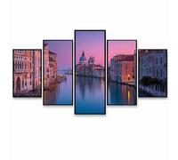5 Pack Diamond Art Kits Adults, DIY Venice Diamond Painting, Full Drill Coverage Rhinestone Paint by Numbers, Crystal Art Canvas Paintings City for Office Bedroom Home Decor (Three Sizes) PZSH-1873