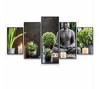 5 Pack Diamond Art Kits Adults, DIY Zen Diamond Painting, Full Drill Coverage Rhinestone Paint by Numbers, Crystal Art Canvas Paintings Landscape for Office Bedroom Home Decor (Three Sizes) PZSH-2773