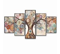 5 Pack Diamond Art Kits Adults （Three Sizes） Abstract Diamond Painting, DIY Full Drill Tree Paint by Numbers for Adults, Wall Art Gems Paintings for Bedroom Office Room Decor Gifts for Women PZSH-2405