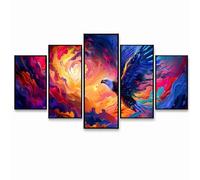 5 Pack Diamond Art Kits Adults （Three Sizes） Eagle Diamond Painting, DIY Full Drill Abstract Paint by Numbers for Adults, Wall Art Gems Paintings for Bedroom Office Room Decor Gifts for Women PZSH-285
