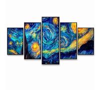 5 Pack Diamond Art Kits Adults （Three Sizes）, Starry Sky Diamond Painting, Full Drill Abstract Paint by Numbers for Adults, Wall Art Gems Paintings for Bedroom Office Room Decor Gifts PZSH-1481
