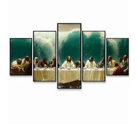 5 Pack Diamond Art Kits Adults （Three Sizes）, The Last Supper Diamond Painting, Full Drill Tsunami Paint by Numbers for Adults, Wall Art Gems Paintings for Bedroom Office Room Decor Gifts PZSH-2711